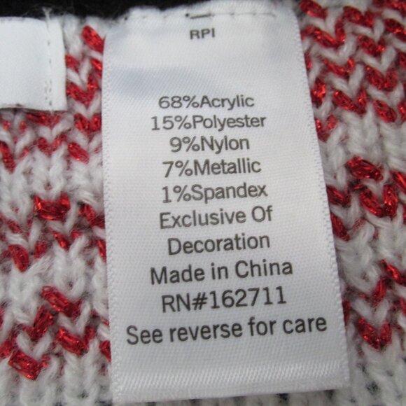 Celebrate Together Pull On Christmas‎ Skirt Womens Small Black Candy Cane Hearts - Picture 3 of 4